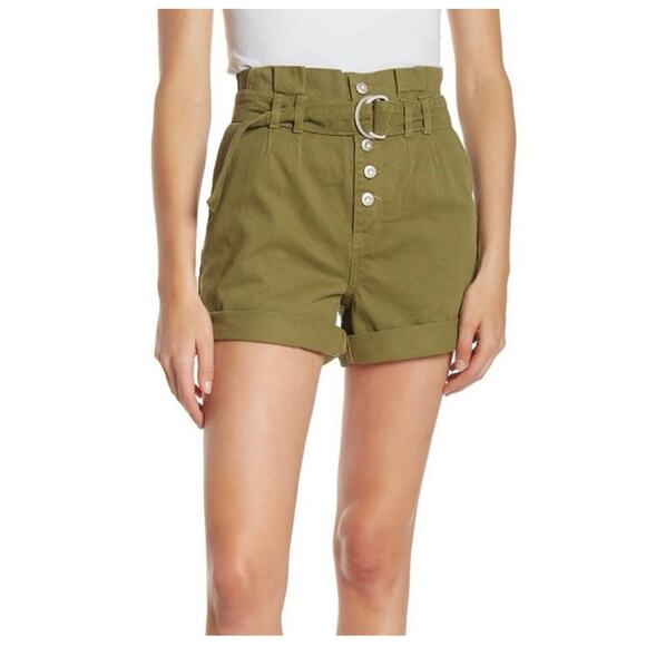 Free People Cindy Utility High Waisted Shorts Size 0 - Picture 1 of 9